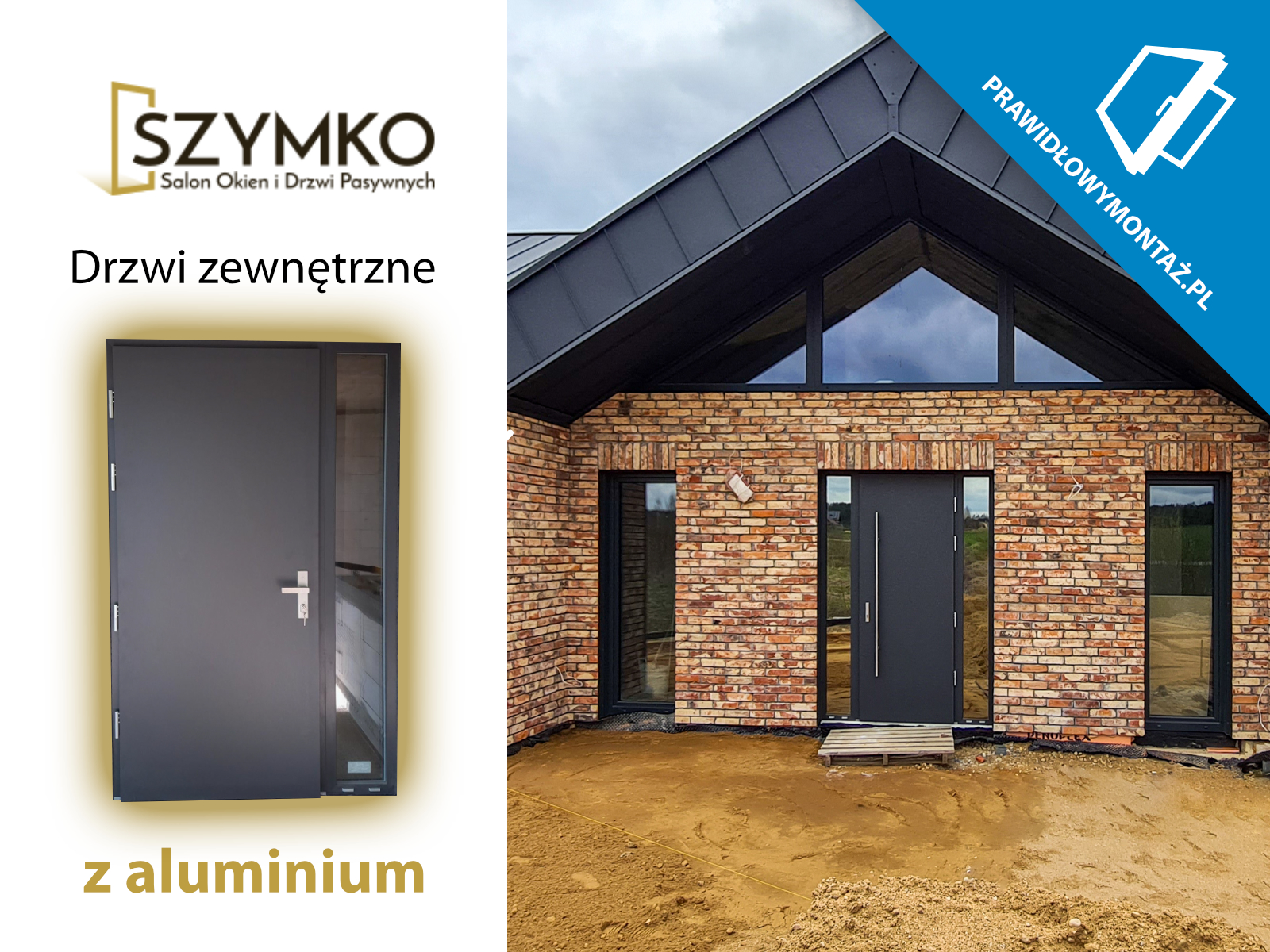 Drzwi zewnętrzne z aluminium